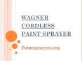 Wagner Cordless Paint Sprayer - Paint Sprayers
