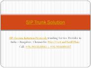 SIP (Session Initiation Protocol) trunking Service Provider