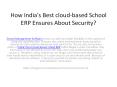 How India's Best cloud-based School ERP Ensures About Security? PowerPoint PPT Presentation