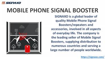 Best Mobile Phone Signal Booster