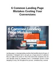 6 Common Landing Page Mistakes Costing Your Conversions