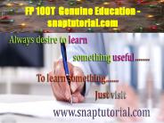 FP 100T  Genuine Education - snaptutorial.com