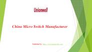 China micro switch manufacturer