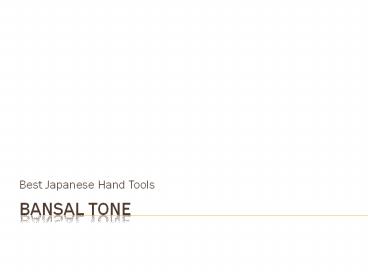 Bansal Tone- Industrial V-Belt