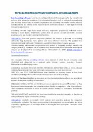 TOP 20 ACCOUNTING SOFTWARE COMPANIES - BY 360QUADRANTS