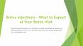 Botox Injections - What to Expect at Your Botox Visit PowerPoint PPT Presentation