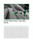 Sneaker Release News - Top 5 Web Portals PowerPoint PPT Presentation