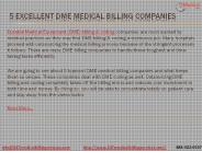 5 Excellent DME Medical Billing Companies