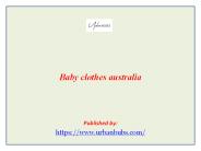 Baby clothes australia