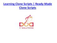 Learning Clone Scripts | Ready-Made Clone Scripts | DOD IT SOLUTIONS
