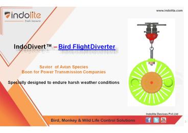 Bird Flight Diverter | Power Link Protection - Indolite.Com