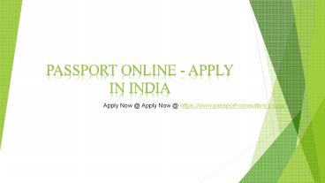 Passport Online - Apply in INDIA