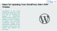 Steps for Updating Your WordPress Site’s PHP Version PowerPoint PPT Presentation