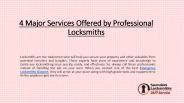 4 Major Services Offered by Professional Locksmiths