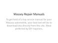 Massey Repair Manuals PowerPoint PPT Presentation