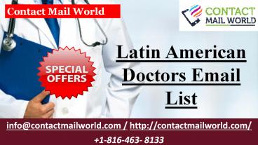 Latin American Doctors Email List
