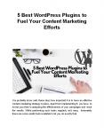 5 Best WordPress Plugins to Fuel Your Content Marketing Efforts PowerPoint PPT Presentation
