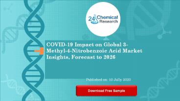 COVID 19 Impact on Global 3 Methyl 4 Nitrobenzoic Acid Market Insights, Forecast to 2026