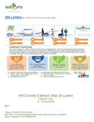 SRI LANKA Budget Travel Itinerary