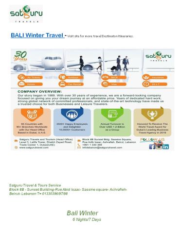 BALI Winter Travel -Budget Trip