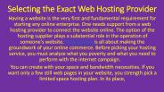 Selecting the Exact Web Hosting Provider