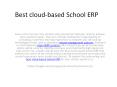 Best cloud-based School ERP skugal PowerPoint PPT Presentation