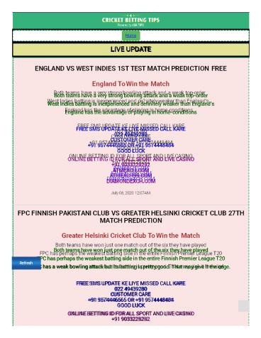 Cricket Betting Tips Free | Cricket Match Tips | CBTF Cricket