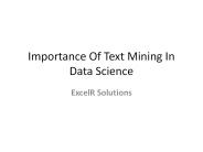 Importance Of Text Mining In Data Science