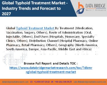 Typhoid Treatment Market