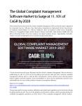Global Complaint Management Software Market | Growth, Analysis PowerPoint PPT Presentation