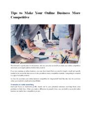 Tips to Make Your Online Business More Competitive