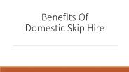 BENEFITS OF DOMESTIC SKIP BIN