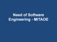 Need of Software Engineering - MITAOE PowerPoint PPT Presentation