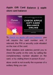 Apple Gift Card Balance || apple store card balance