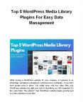 Top 5 WordPress Media Library Plugins For Easy Data Management PowerPoint PPT Presentation