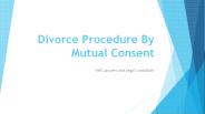 Divorce Procedure By Mutual Consent