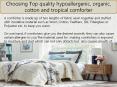 Choosing Top quality hypoallergenic, organic, cotton and tropical comforter PowerPoint PPT Presentation