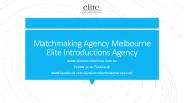 Matchmaking Agency Melbourne | Elite Introductions Agency