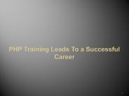 PHP Leads To a Successful career