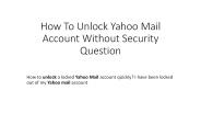 How to Unlock a Locked Yahoo Mail Account Quickly
