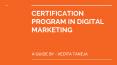 Certification program in Digital Marketing PowerPoint PPT Presentation