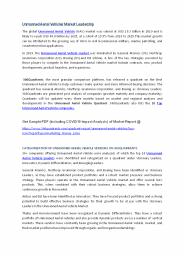 Unmanned Aerial Vehicles Market Leadership