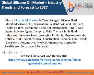 Silicone oil market