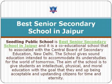 Best Senior Secondary School in Jaipur - SPS (1)