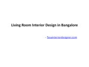 Living Room Interior Design in Bangalore