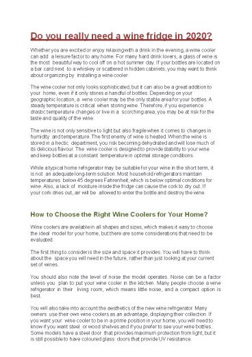 2-Zone Under Bench Wine Fridge Australia | KingsBottle