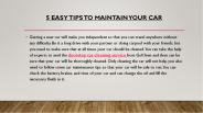 5 Easy Tips to Maintain Your Car