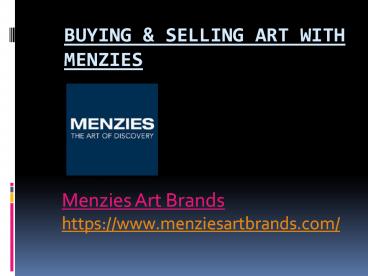 Fine Art Sale - Menzies Art Brands