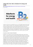 Benefits of vitamin b2 PowerPoint PPT Presentation