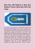 Best Buy Gift Balance || Best Buy Balance Check || Best Buy Gift Card Value
